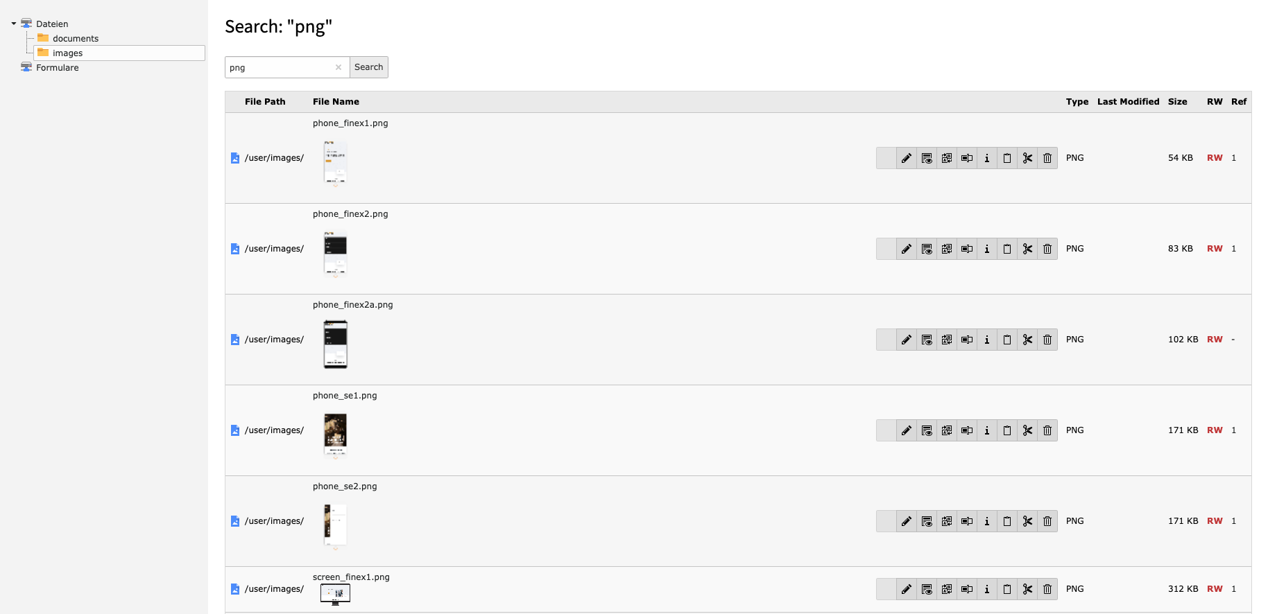TYPO3 Dateiverwaltung